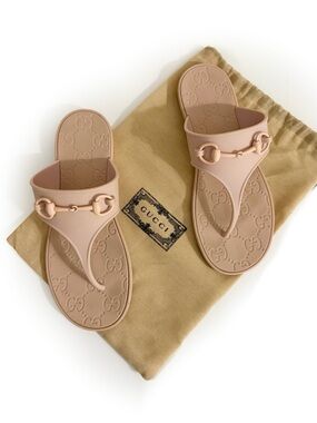 Gucci Women's Pink Horsebit Sandals